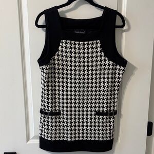 Classic Black and White Houndstooth Mini/Tunic
